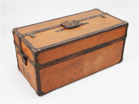 An early 20th century Louis Vuitton cabin trunk, W.3ft 4in.